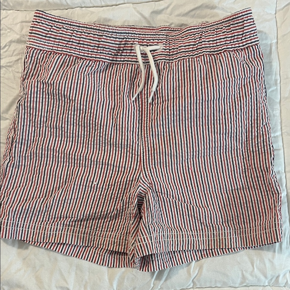 Janie and Jack Red and Blue Striped Shorts